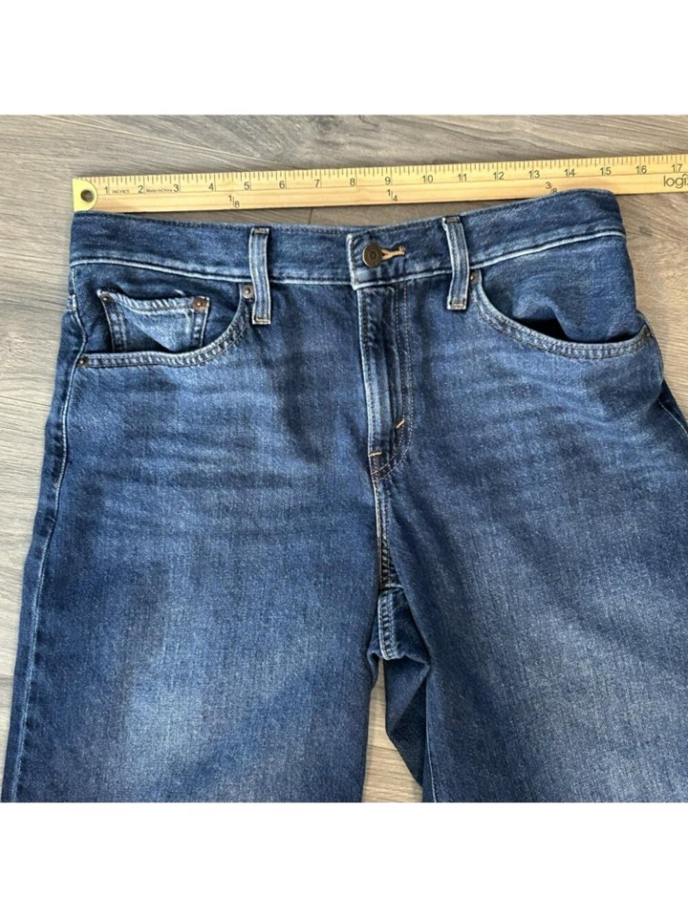 Levi's Middy Wide Leg Ankle Jeans Womens 29 Fits 30 Mid Rise 100% Cotton Denim - Picture 11 of 15